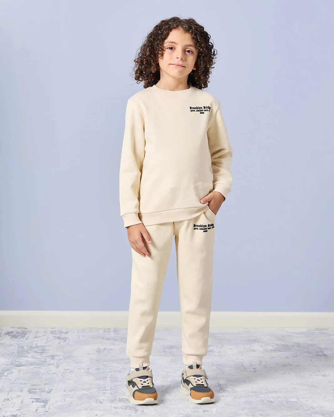 Boys Ivory Printed Casual Jogger Set (2 Piece) sold by Redtag