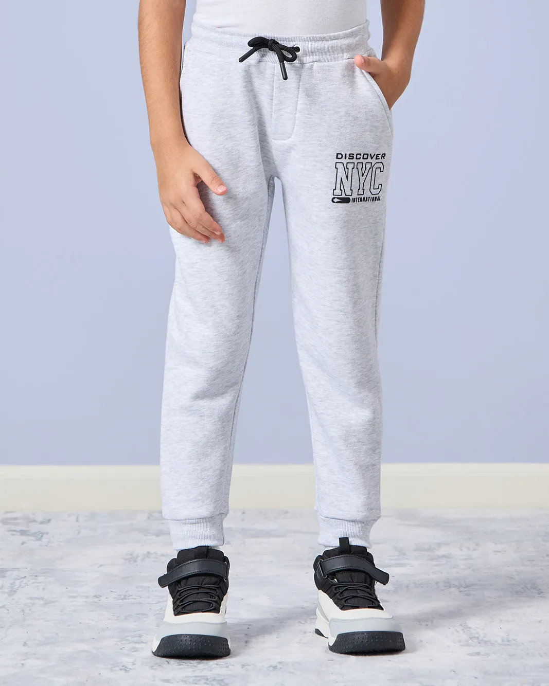 Boys Grey Printed Casual Jogger Set (2 Piece) sold by Redtag product image thumbnail 3