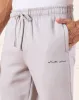 Men Grey Basic Track Pants With Logo Print sold by Redtag