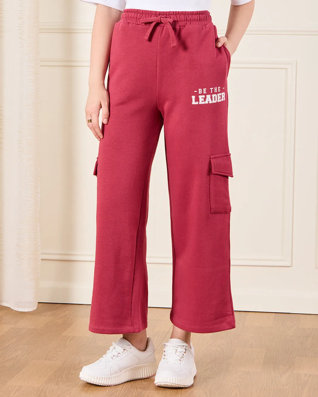 Senior Girls Burgundy Wide Leg Pants sold by Redtag