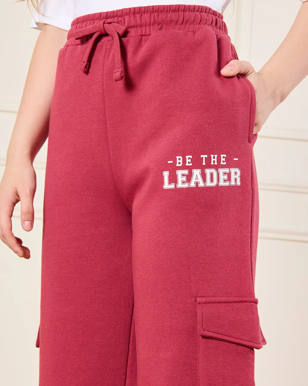 Senior Girls Burgundy Wide Leg Pants sold by Redtag product image thumbnail 4