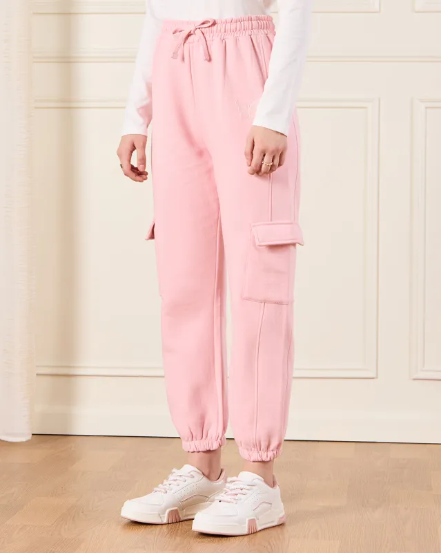 Senior Girls Pink Cargo Pocket Pants sold by Redtag