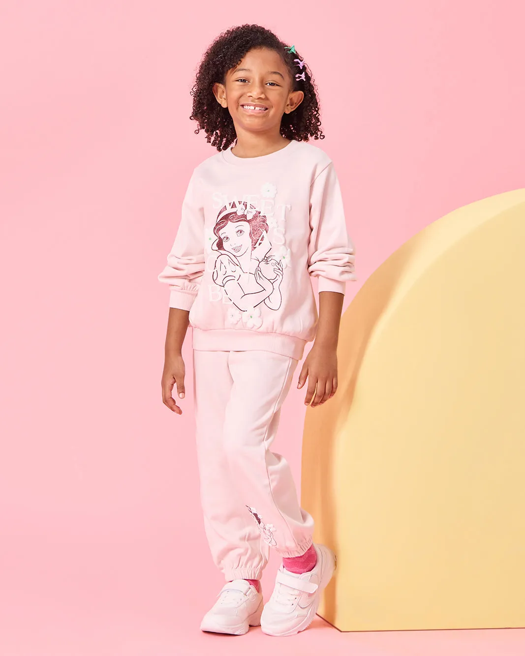 Girls Pink Snow White Print Sweatshirt sold by Redtag product image thumbnail 2