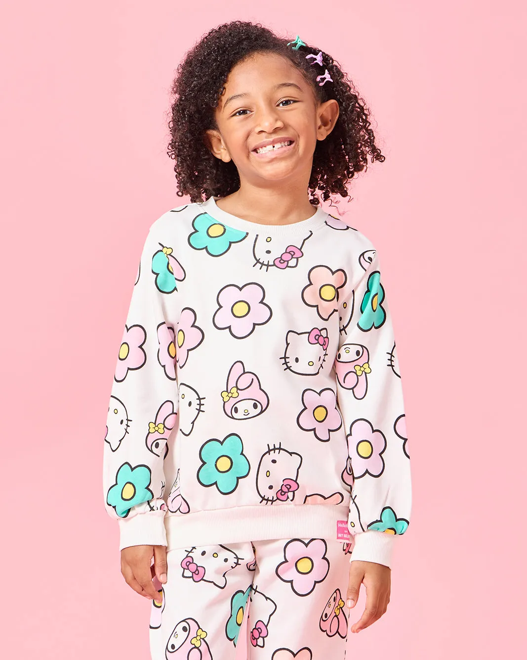 Girls Ivory Hello Kitty Print Sweatshirt sold by Redtag