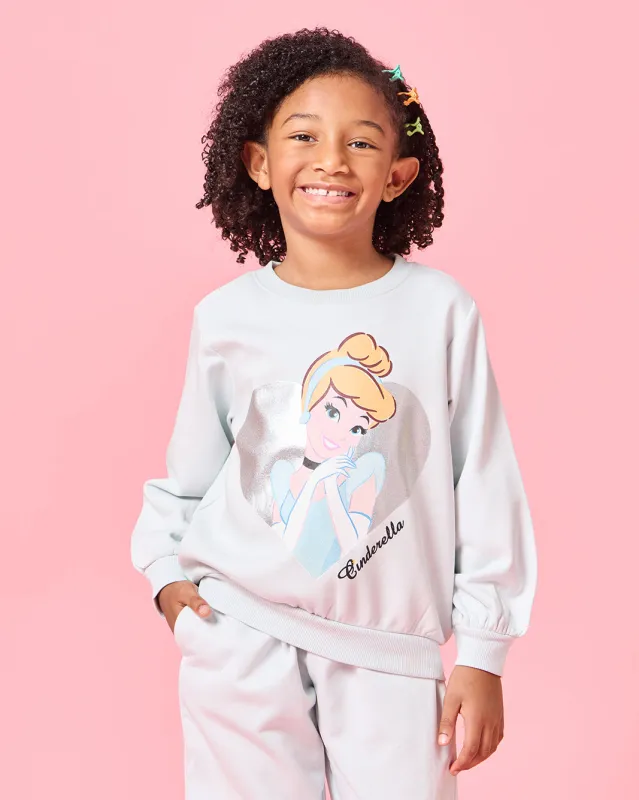 Girls Blue Cinderella Print Sweatshirt sold by Redtag
