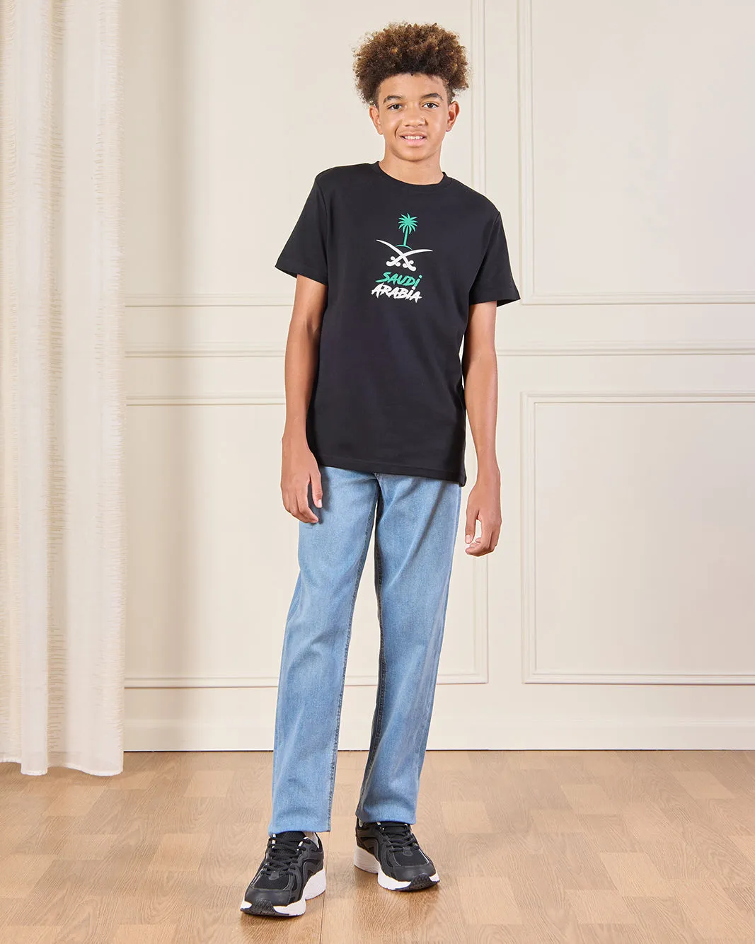 Senior Boys Black KSA Printed T-Shirt sold by Redtag product image thumbnail 2