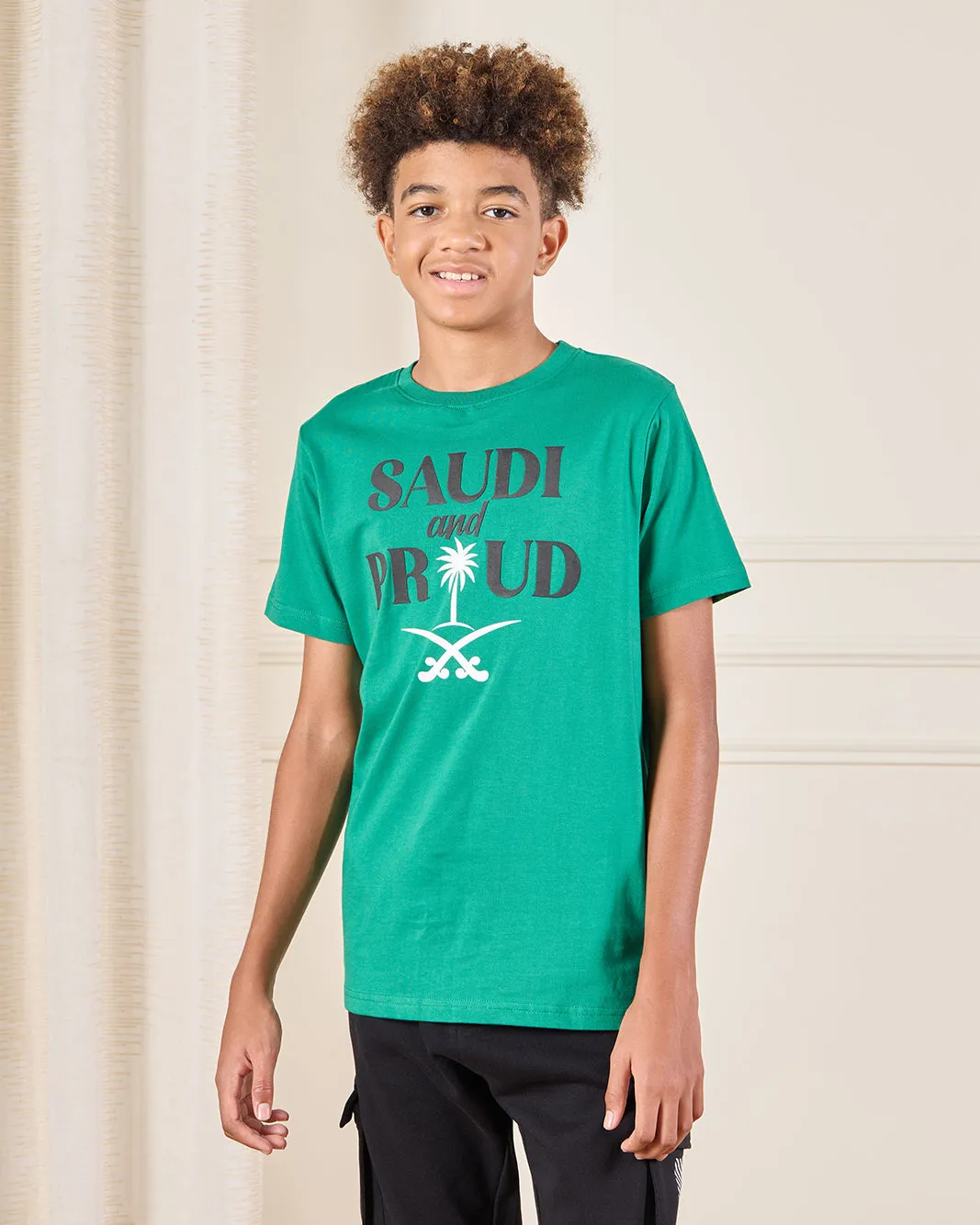 Senior Boys Green KSA Printed T-Shirt sold by Redtag