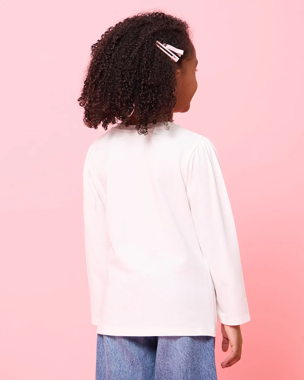 Girls Ivory La Familia Embellished T-Shirt sold by Redtag product image thumbnail 3