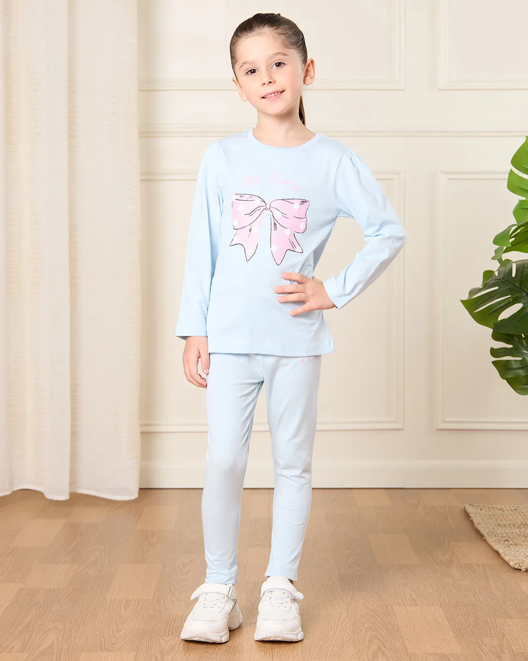 Girls Blue Printed Leggings sold by Redtag product image thumbnail 2