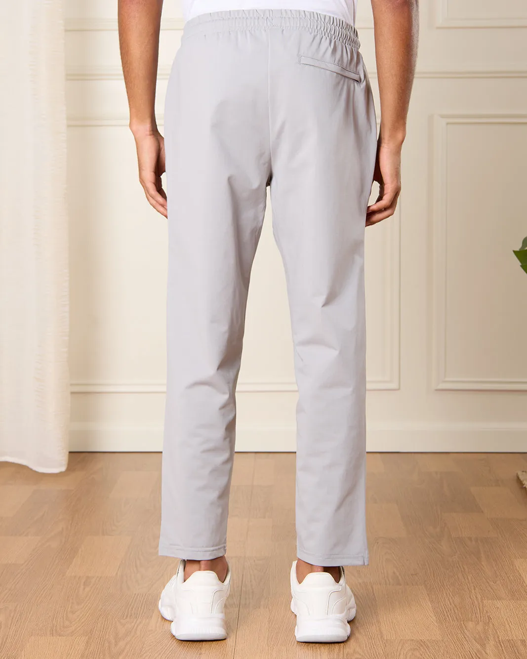 Men Grey Solid Active Track Pants sold by Redtag product image thumbnail 3