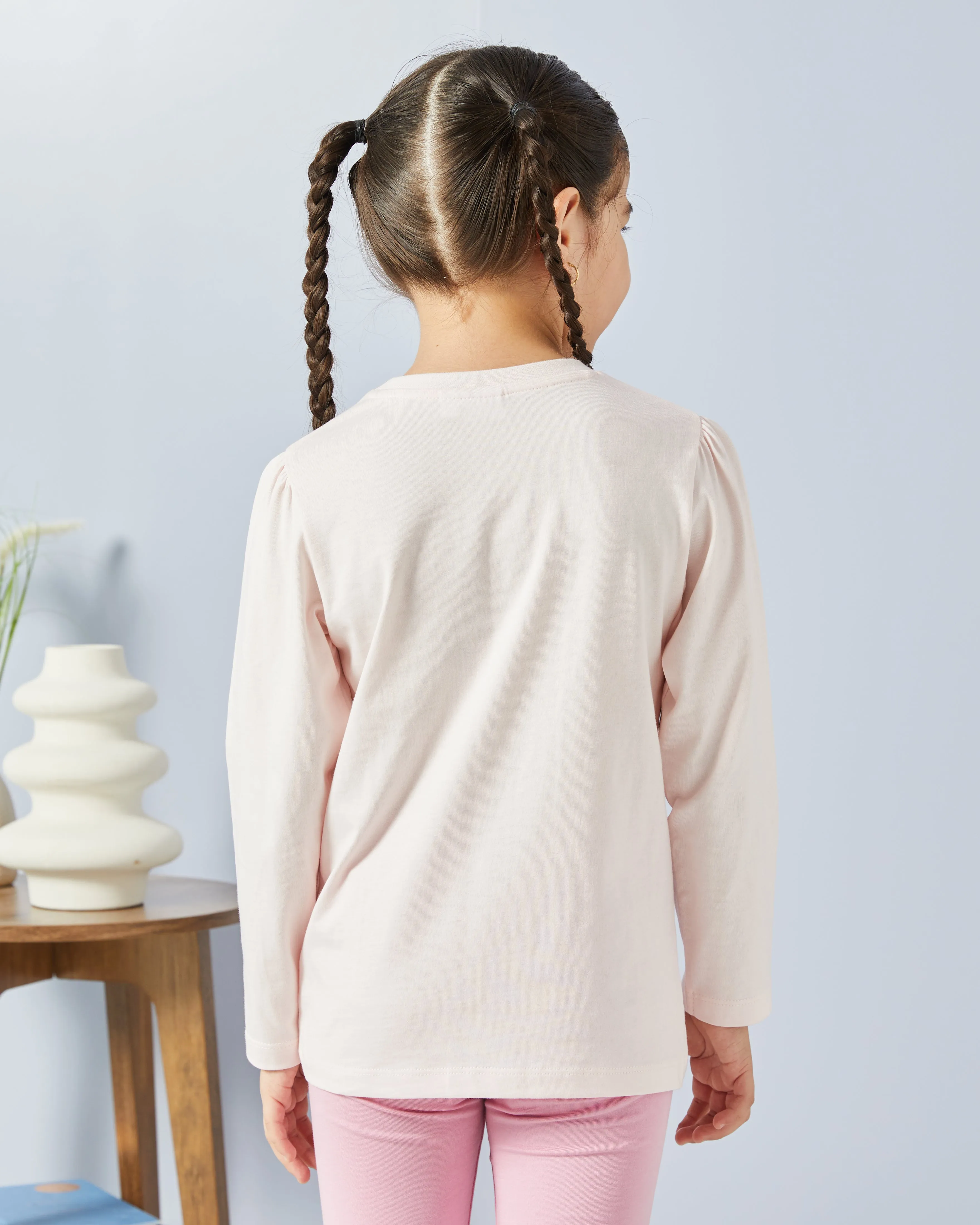 Girls Pink Pony Print T-Shirt sold by Redtag product image thumbnail 3