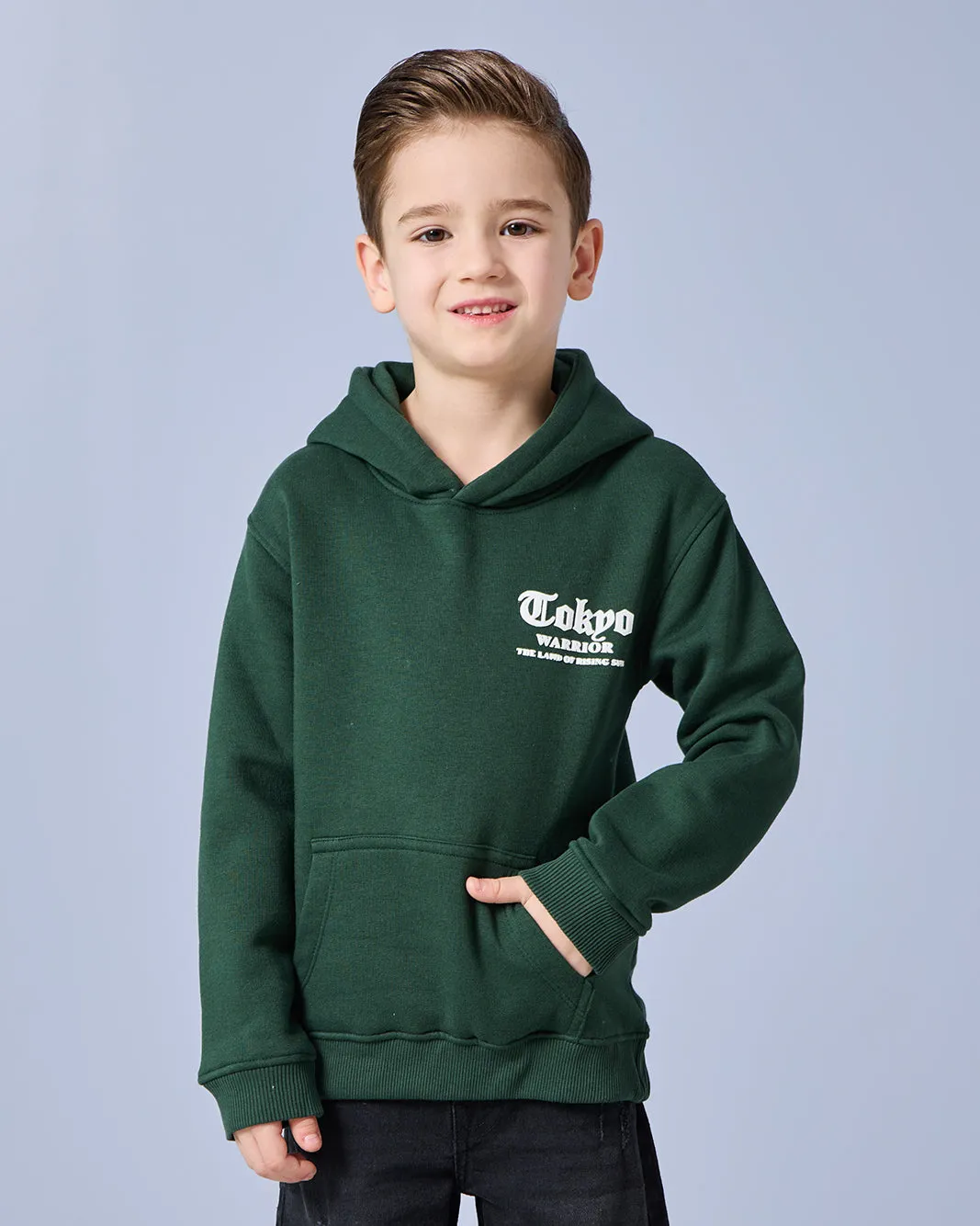 Boys Olive Tiger Hooded With Kangaroo Pocket Sweatshirt sold by Redtag