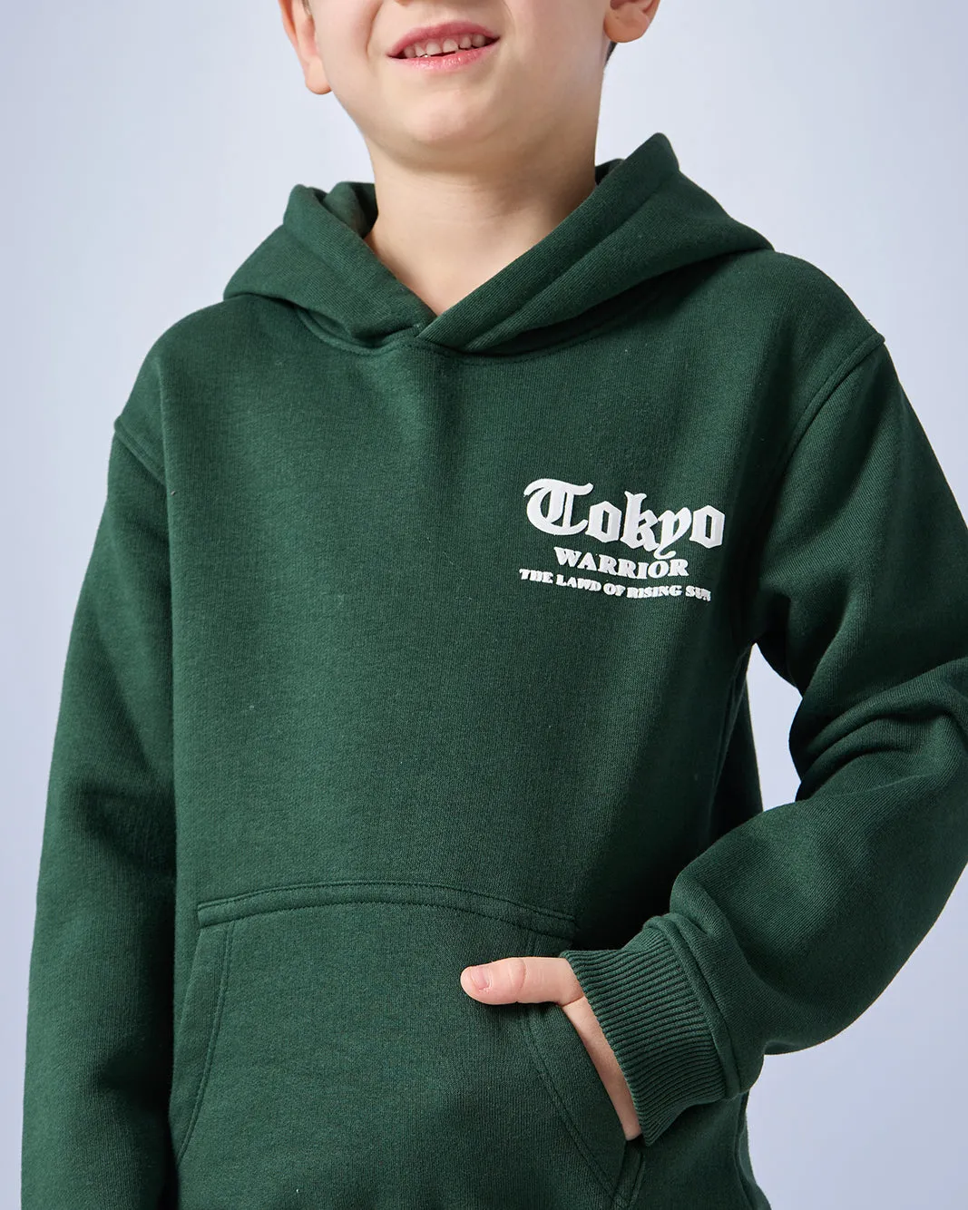Boys Olive Tiger Hooded With Kangaroo Pocket Sweatshirt sold by Redtag product image thumbnail 4
