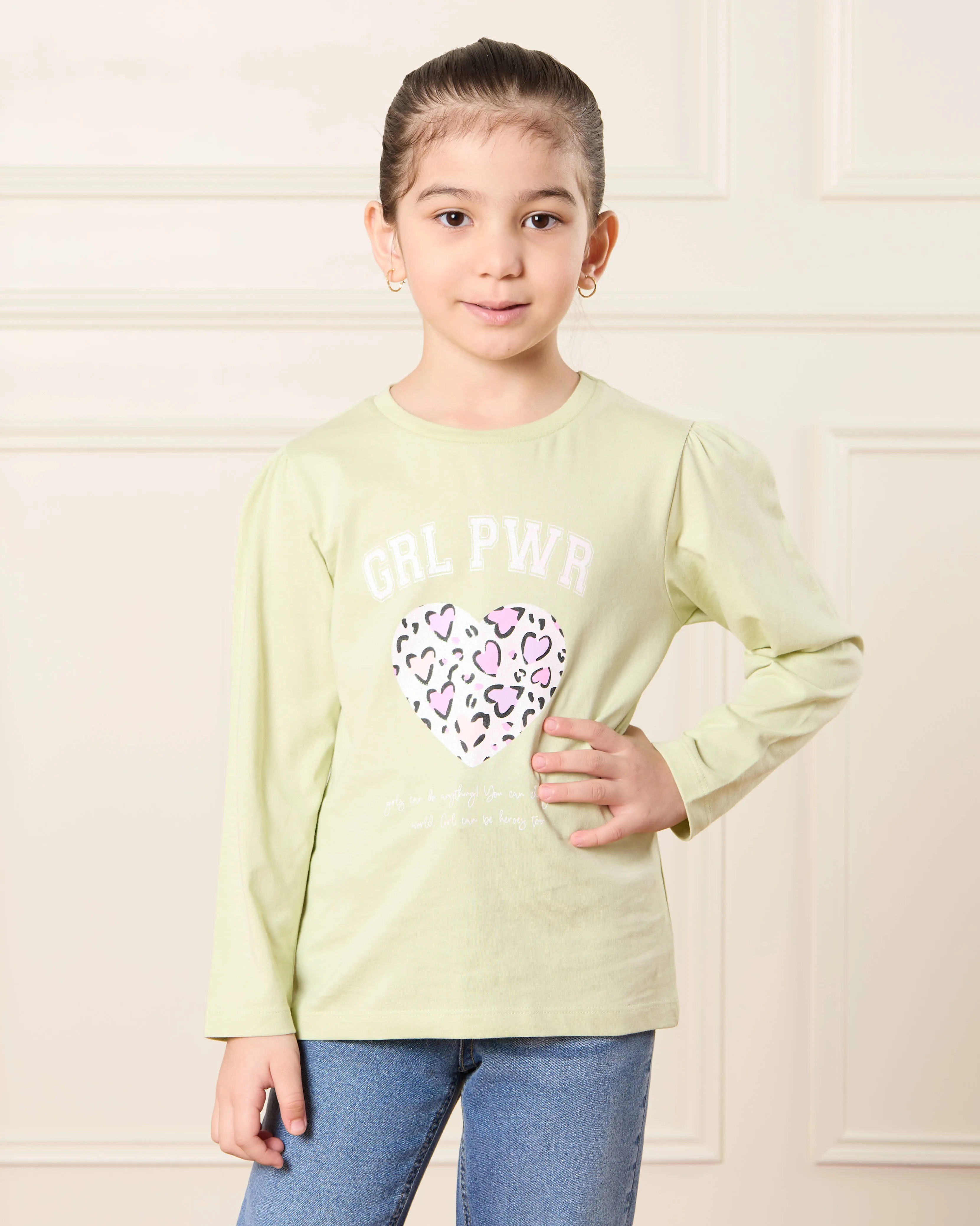 Girls Green Placement Print T Shirt sold by Redtag