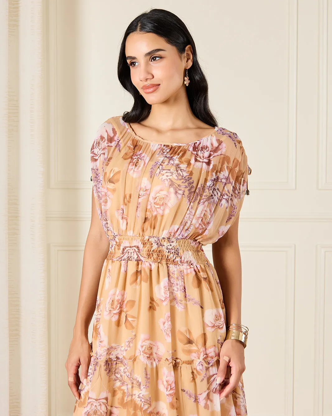 Women Beige Printed Maxi Dress sold by Redtag product image thumbnail 2