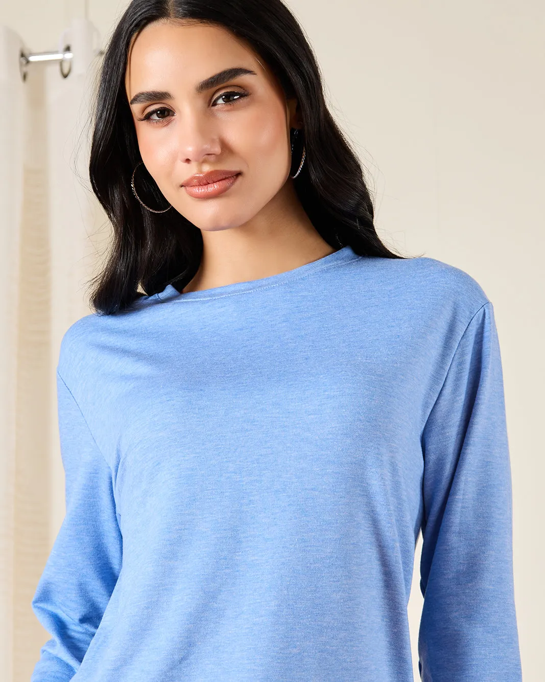 Women Blue Basic T-Shirt sold by Redtag product image thumbnail 4