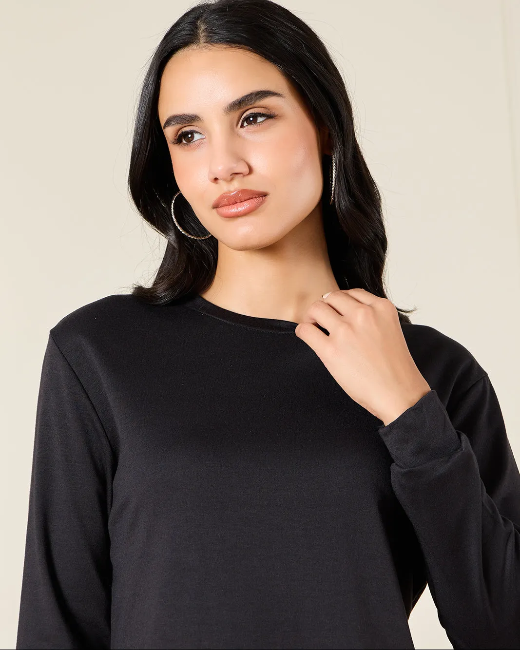 Women Black Basic T-Shirt sold by Redtag product image thumbnail 4