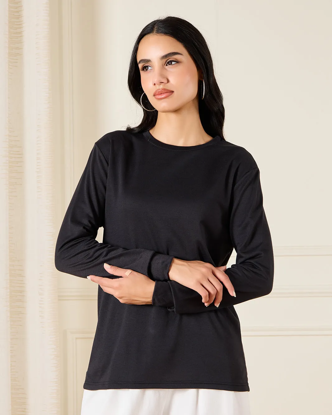 Women Black Basic T-Shirt sold by Redtag
