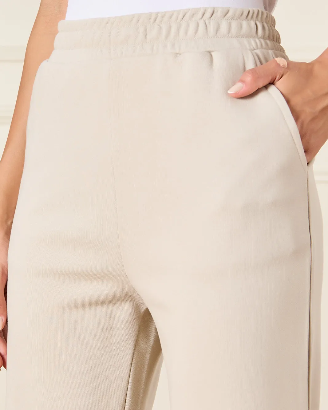 Women Beige Basic Wide leg Active Pants sold by Redtag product image thumbnail 4