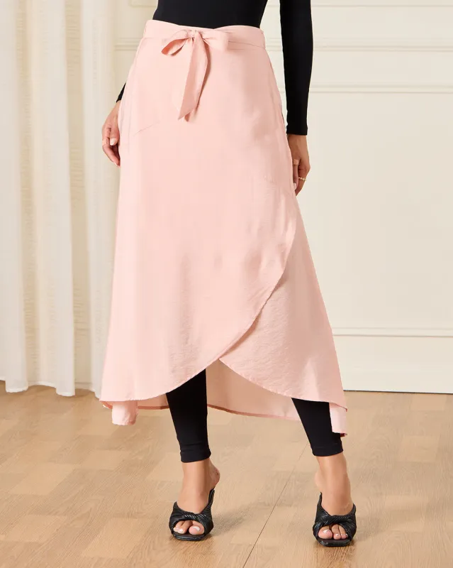 Women Pink Pleated Skirt sold by Redtag