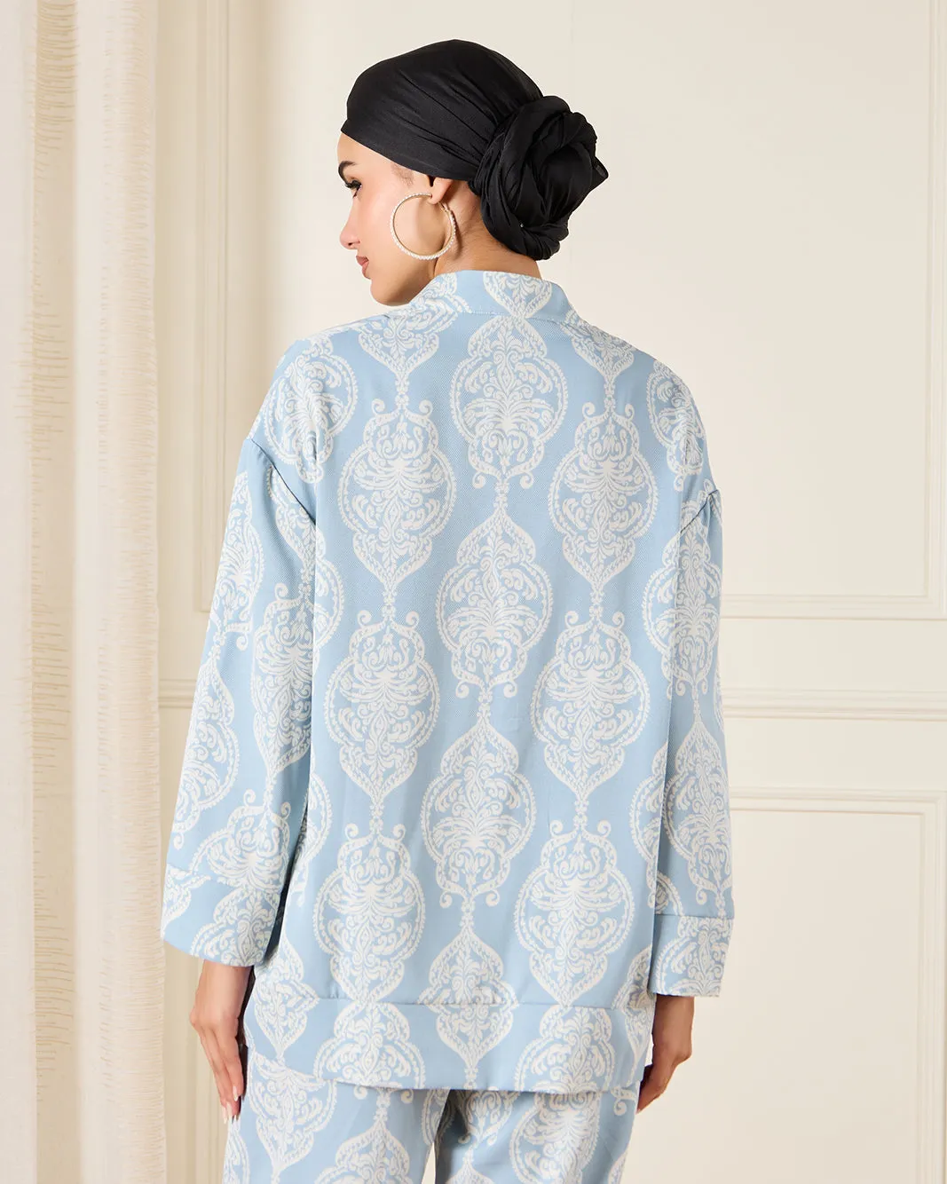 Women Blue Printed Oversize Shirt Blouse sold by Redtag product image thumbnail 3