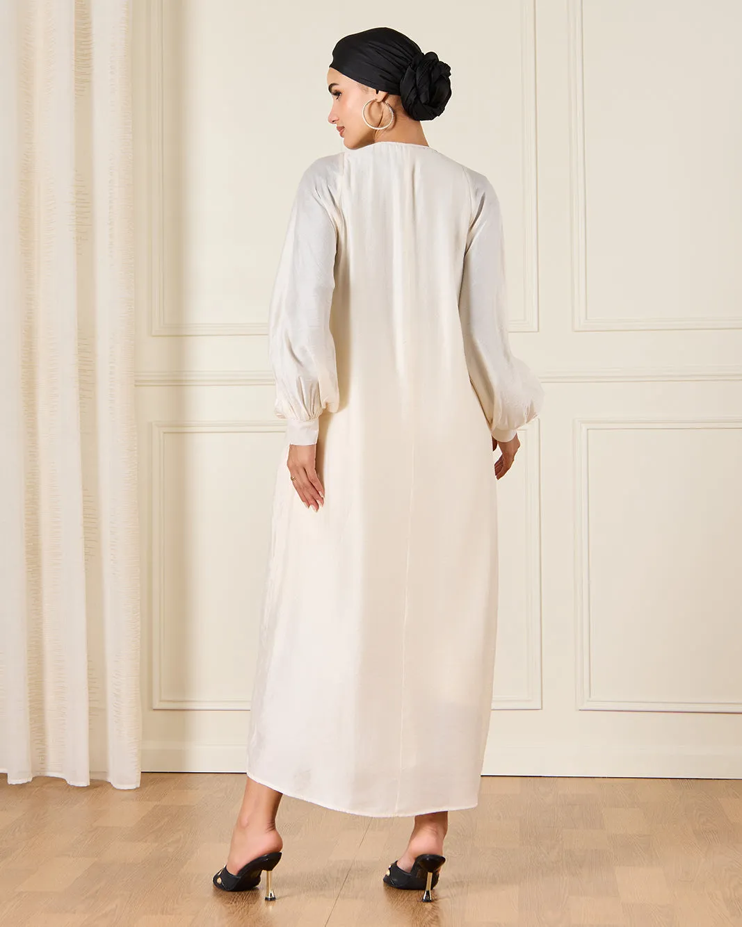 Women Ivory Button Detailed Dress sold by Redtag product image thumbnail 3