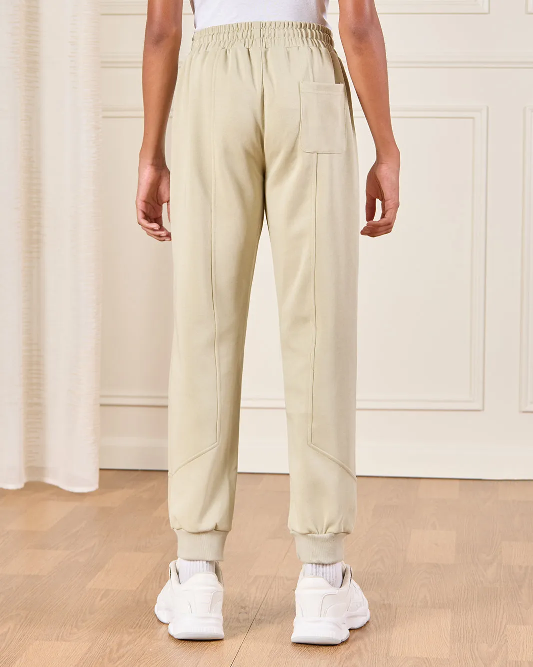 Senior Boys Beige Solid Active Pants sold by Redtag product image thumbnail 3