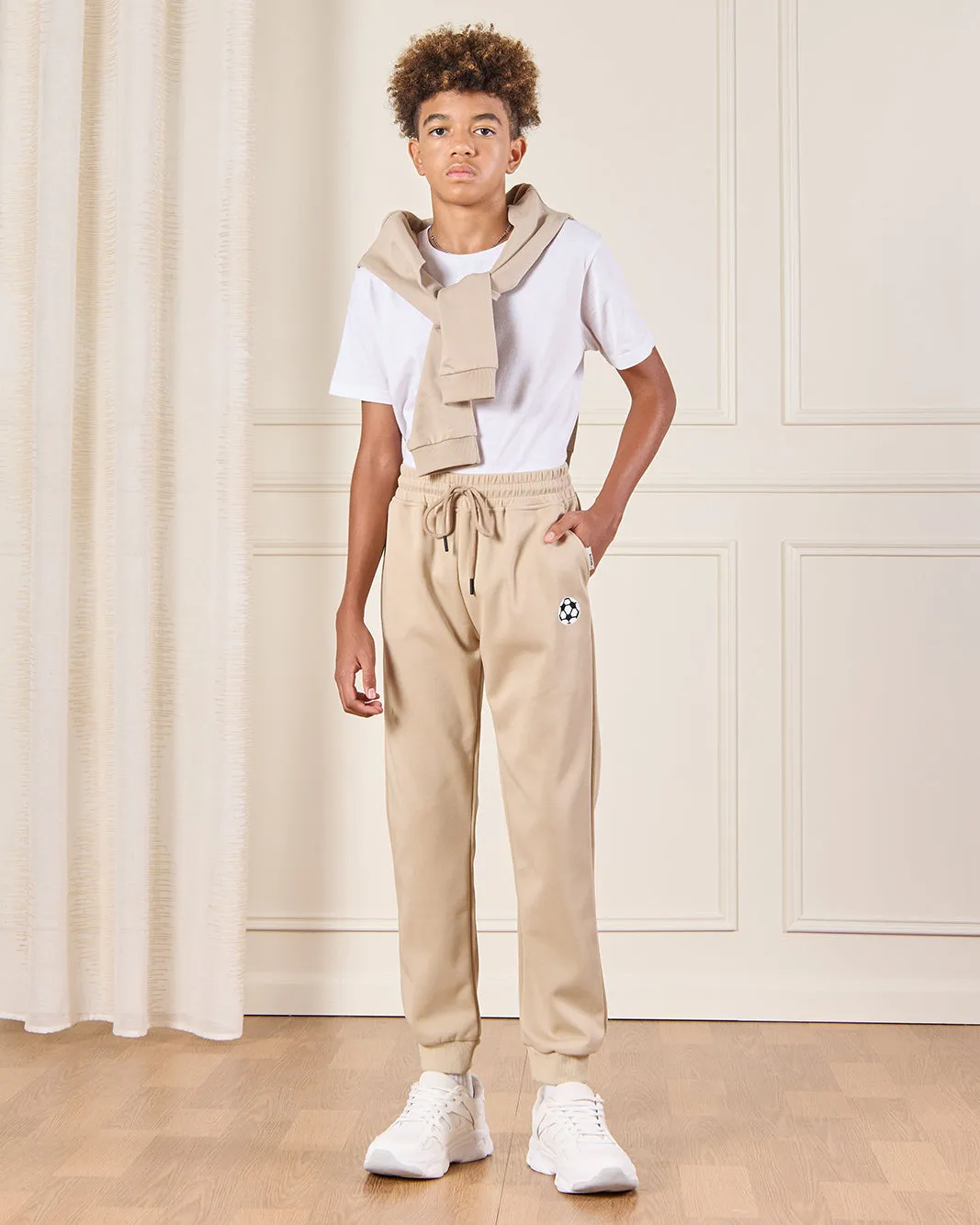 Senior Boys Beige Football Print Active Pants sold by Redtag product image thumbnail 2