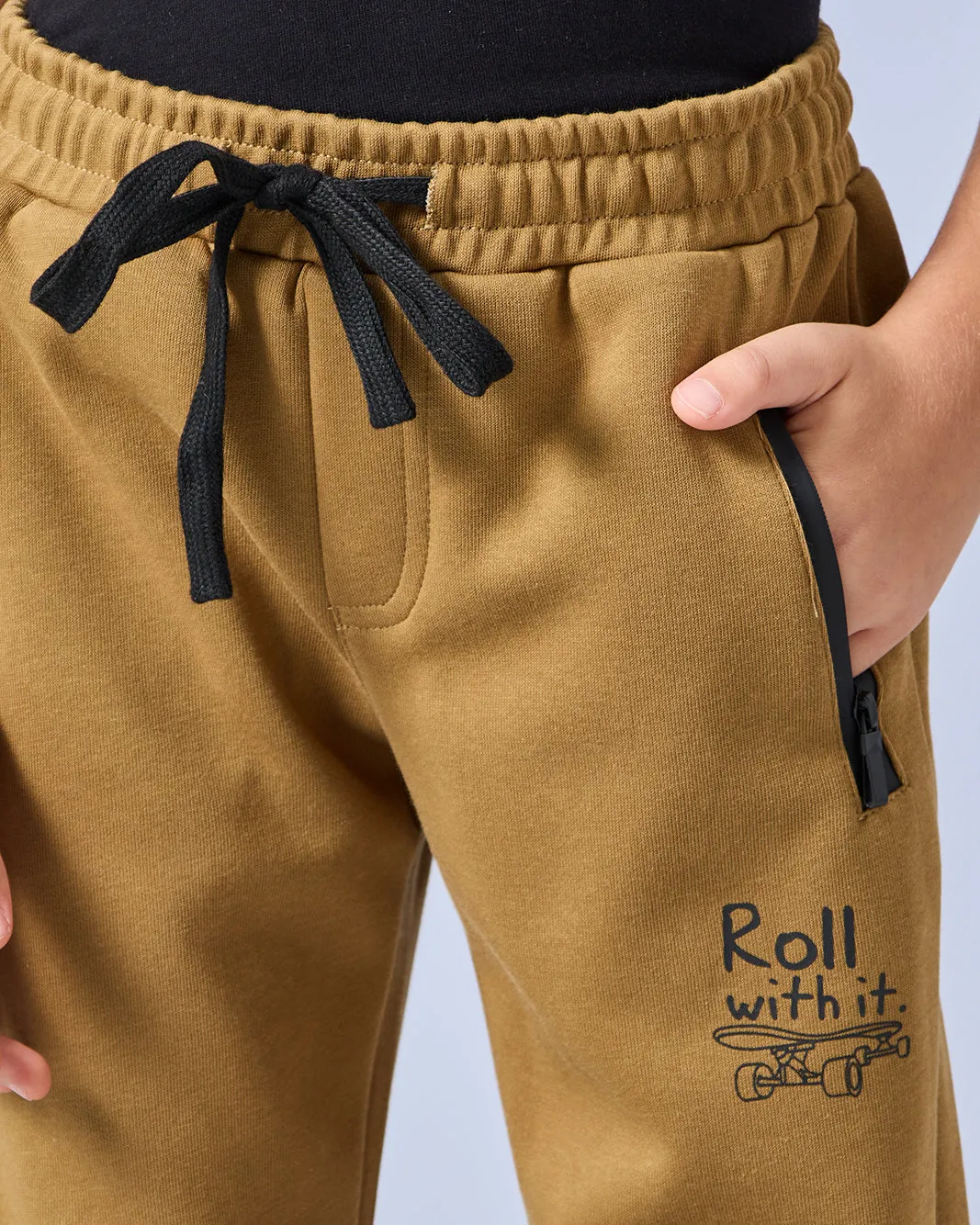 Senior Boys Beige Skating Print Active Pants sold by Redtag product image thumbnail 4