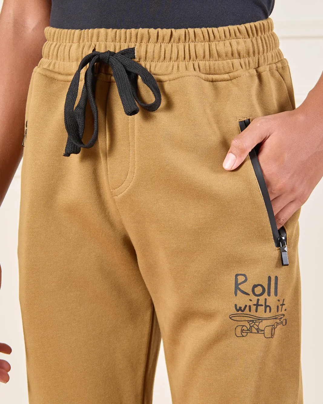 Senior Boys Brown Printed Active Pants sold by Redtag product image thumbnail 4
