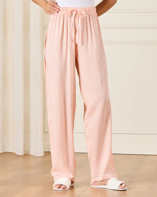 Women Pink And Apricot Pyjama Bottom Set (Pack Of 2) sold by Redtag