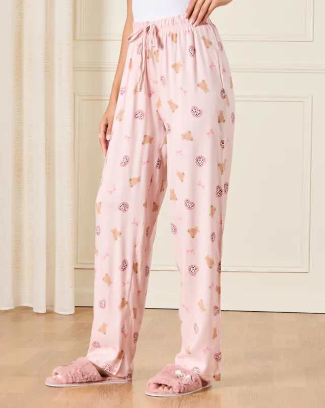 Women Pink And Brown Pyjama Bottom Set (Pack Of 2) sold by Redtag