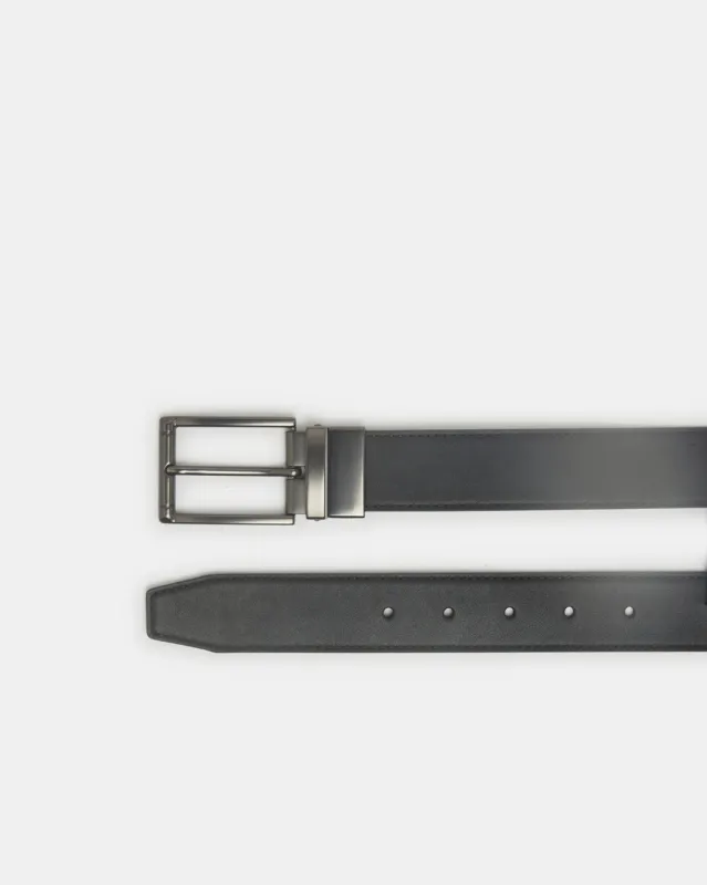 Men Black And Tan Twist Buckle Belt sold by Redtag