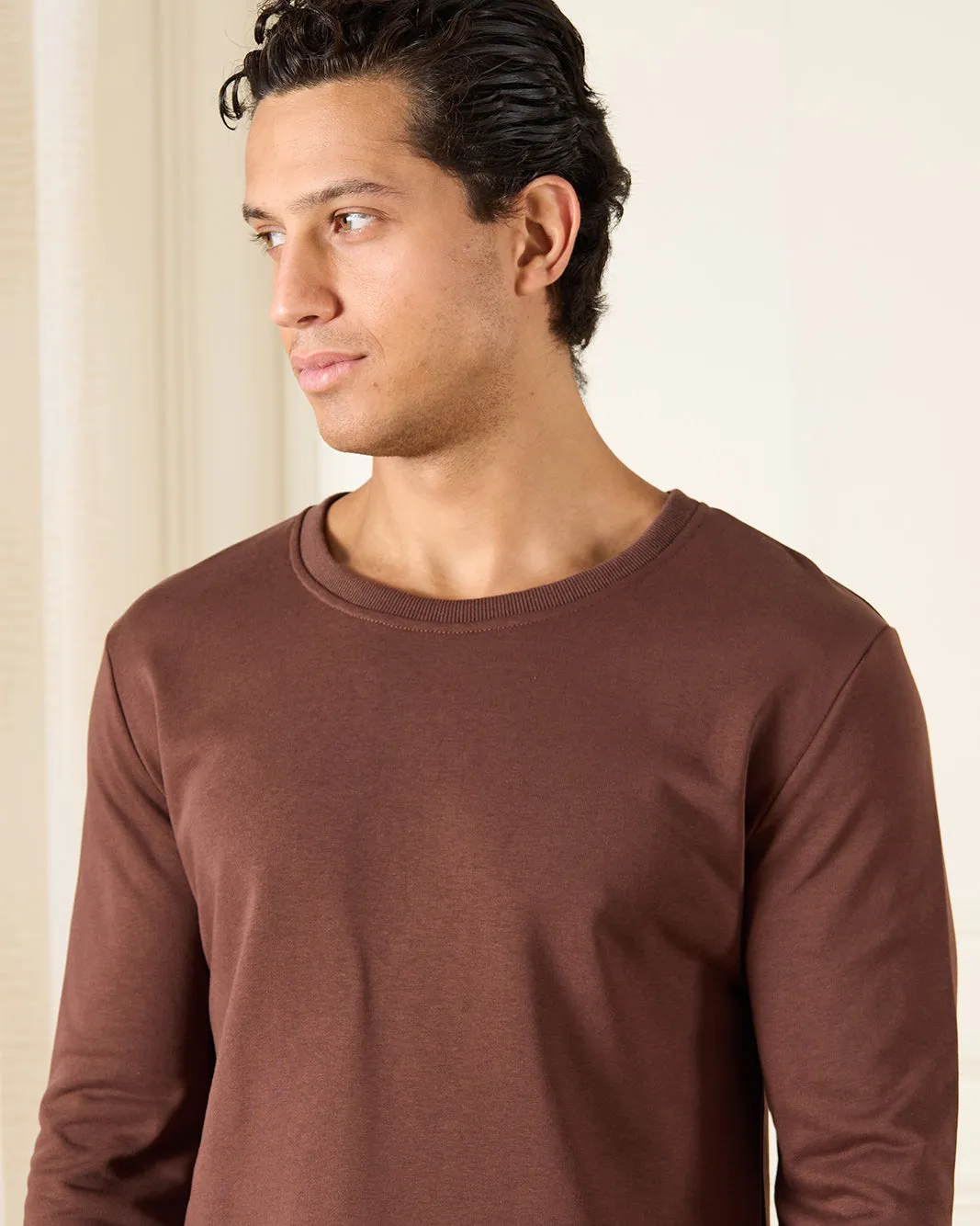 Men Brown Basic T-shirt sold by Redtag product image thumbnail 4