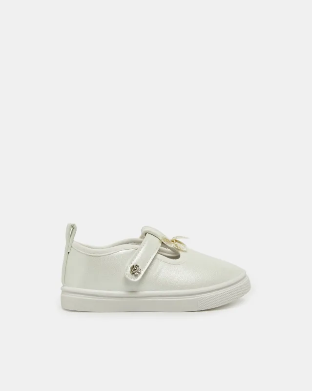 Infant Girls White Butterfly Sneaker sold by Redtag