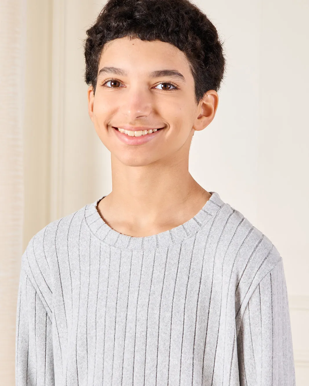 Senior Boys Ivory Striped T-Shirt sold by Redtag product image thumbnail 4