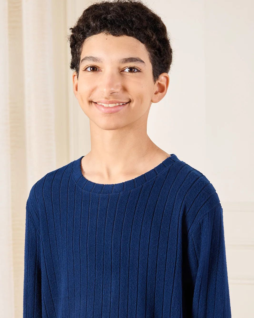 Senior Boys Navy Striped T-Shirt sold by Redtag product image thumbnail 4