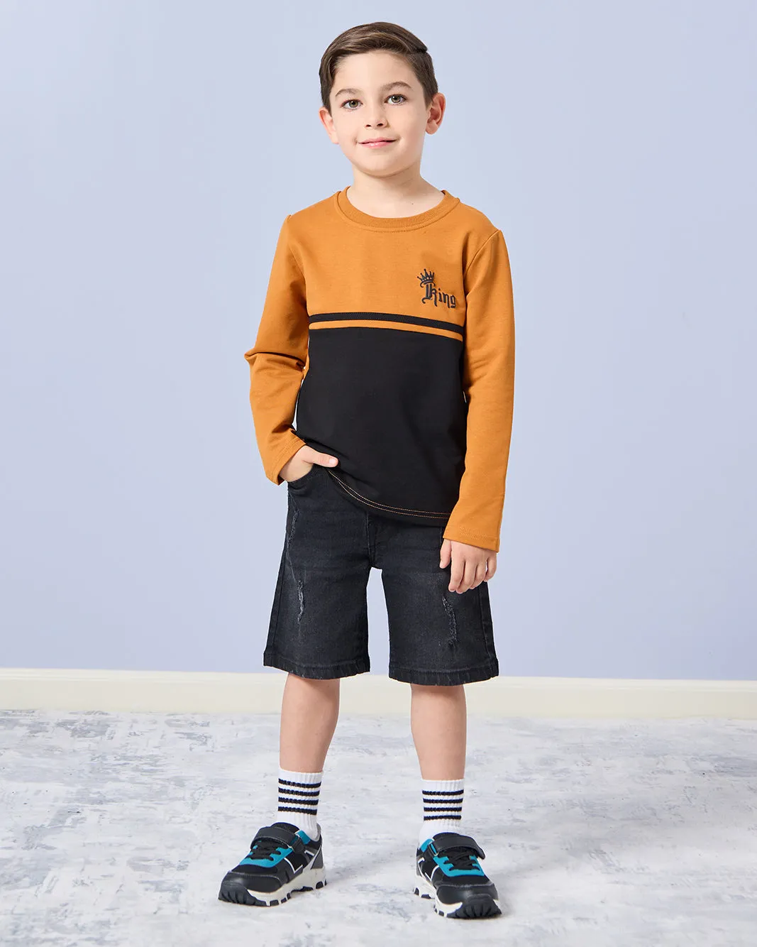 Boys Mustard Cut And Sew T-Shirt sold by Redtag product image thumbnail 2