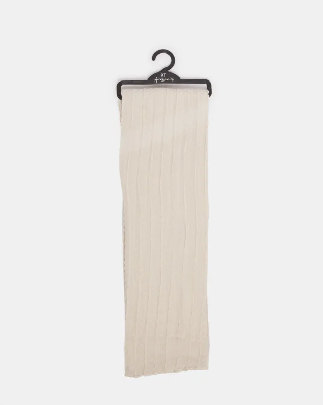 Girls Beige Textured Scarf sold by Redtag