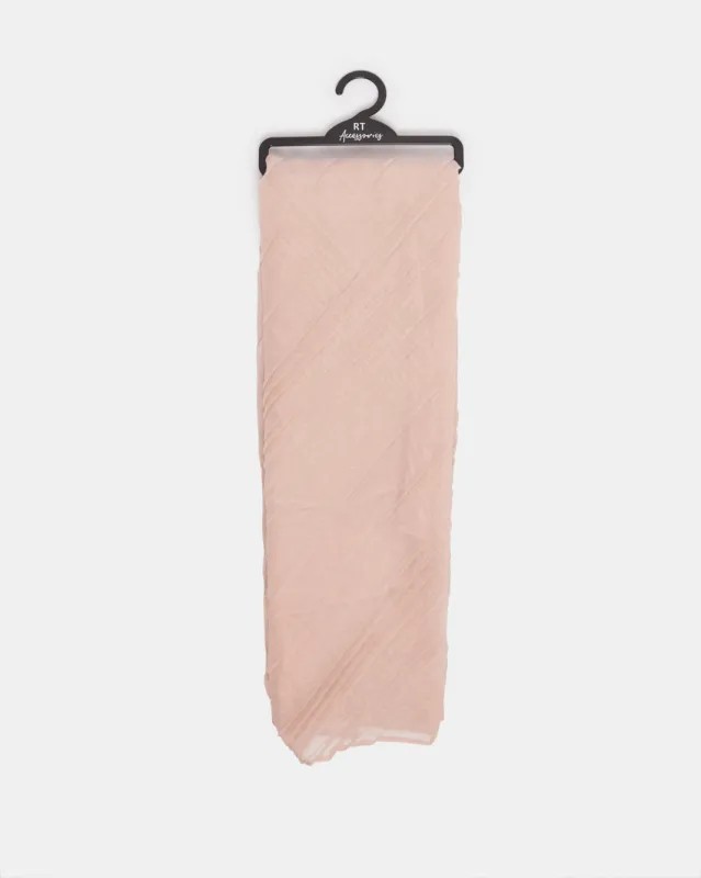Girls Pink Pleated Scarf sold by Redtag