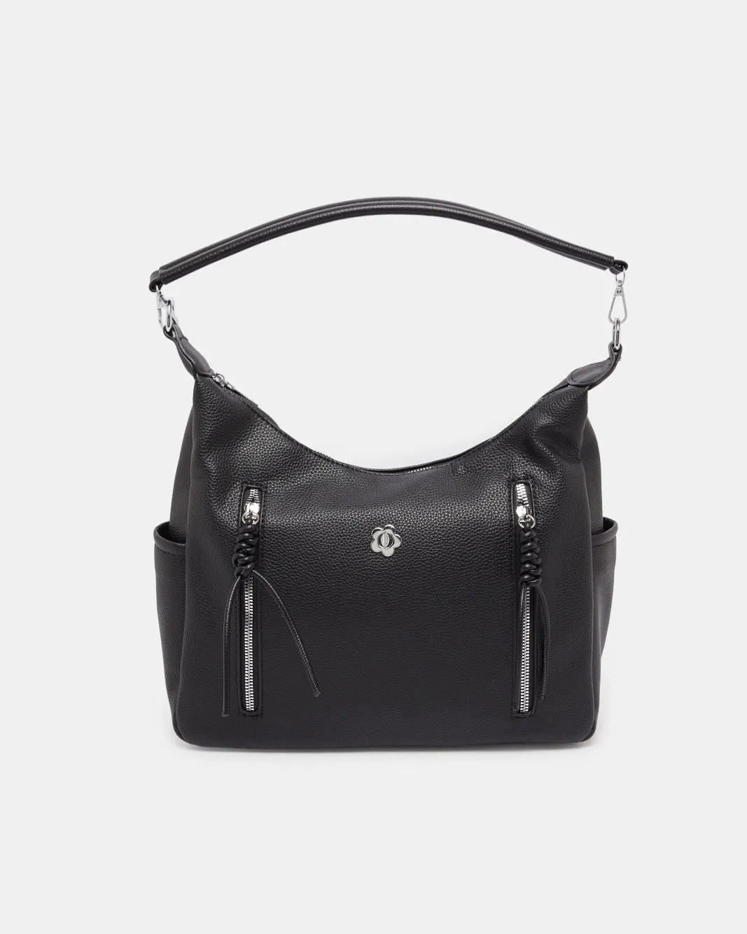 Women Black Embellished Slouch Bag sold by Redtag