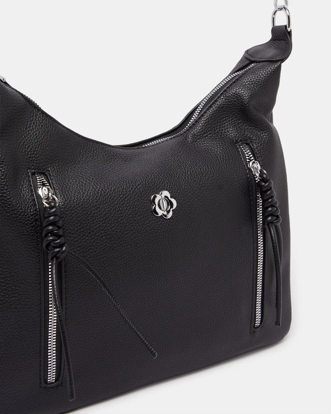 Women Black Embellished Slouch Bag sold by Redtag product image thumbnail 3