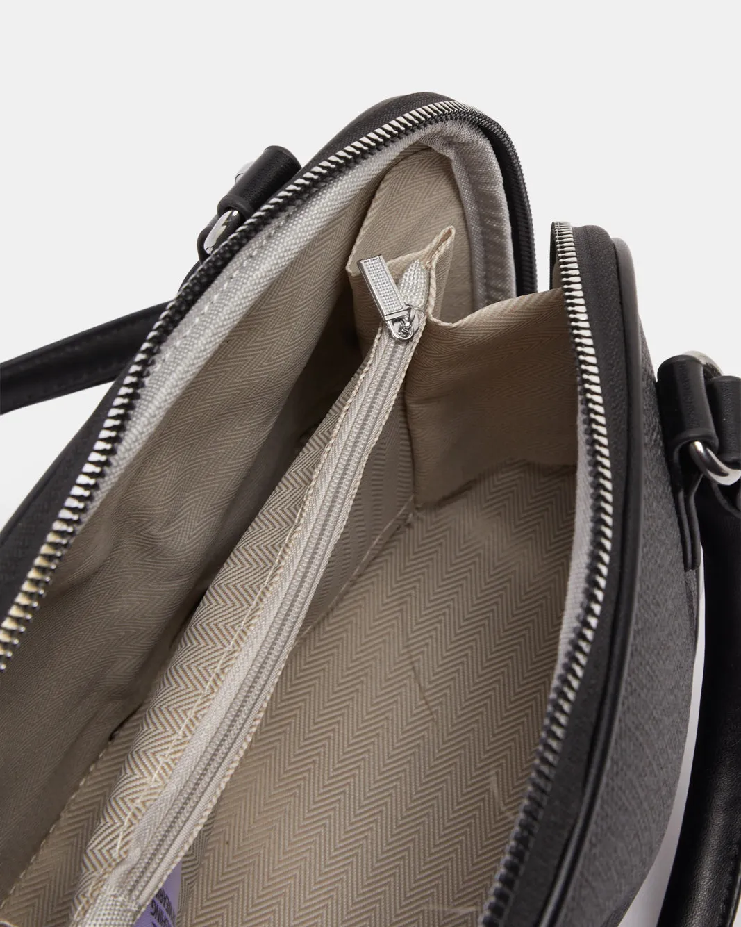 Women Black Textured Day Bag sold by Redtag product image thumbnail 4