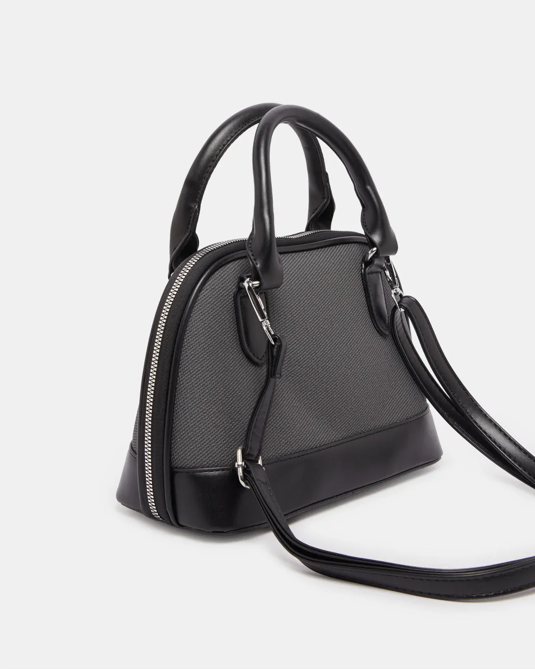Women Black Textured Day Bag sold by Redtag product image thumbnail 2