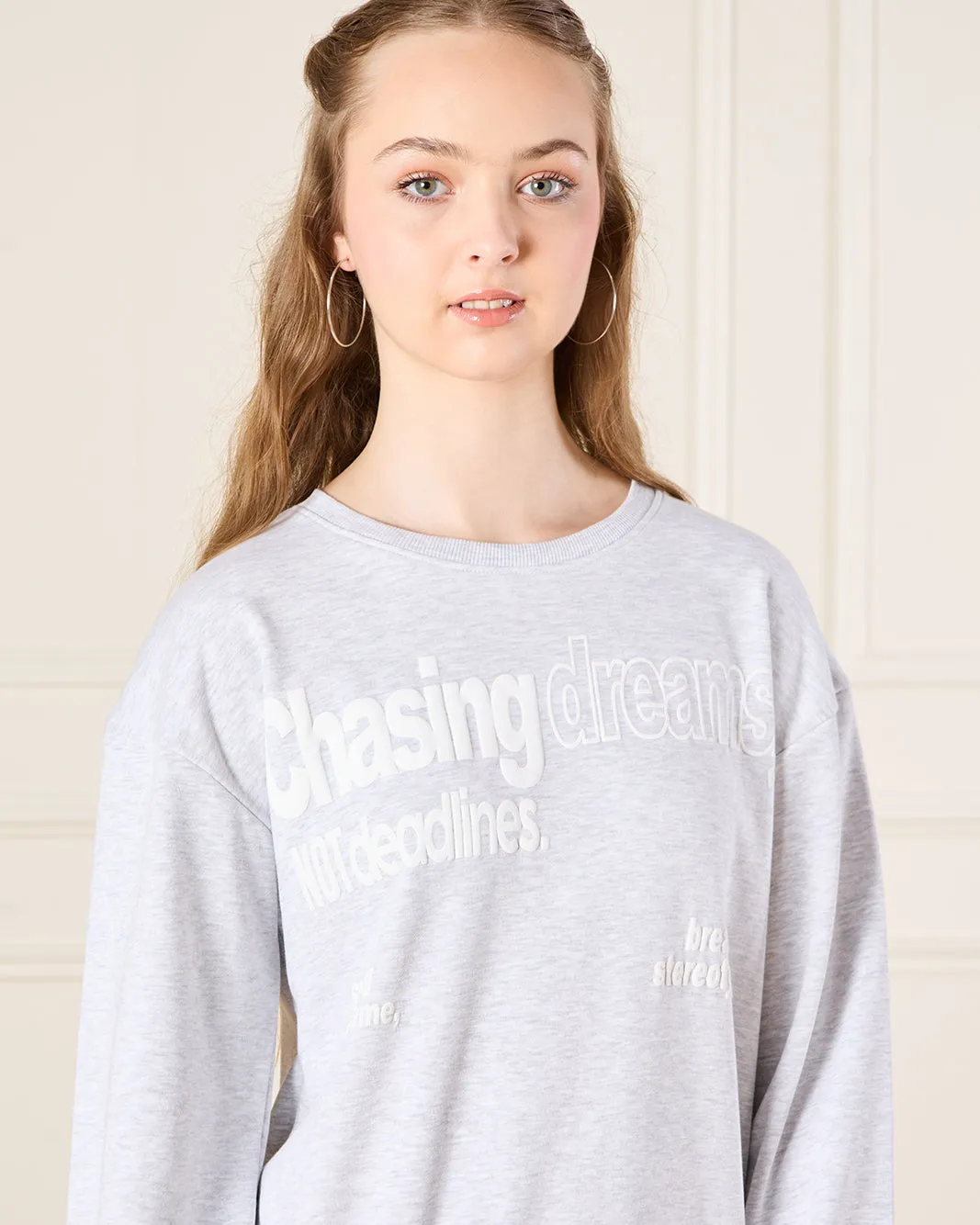 Senior Girls Grey Printed Sweatshirt sold by Redtag product image thumbnail 4