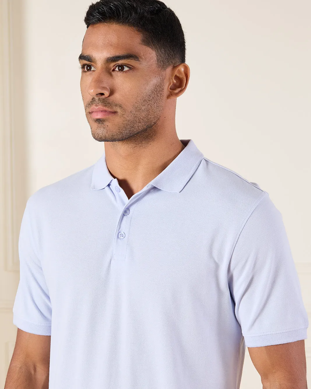 Men Blue Basic Polo Shirt sold by Redtag product image thumbnail 4