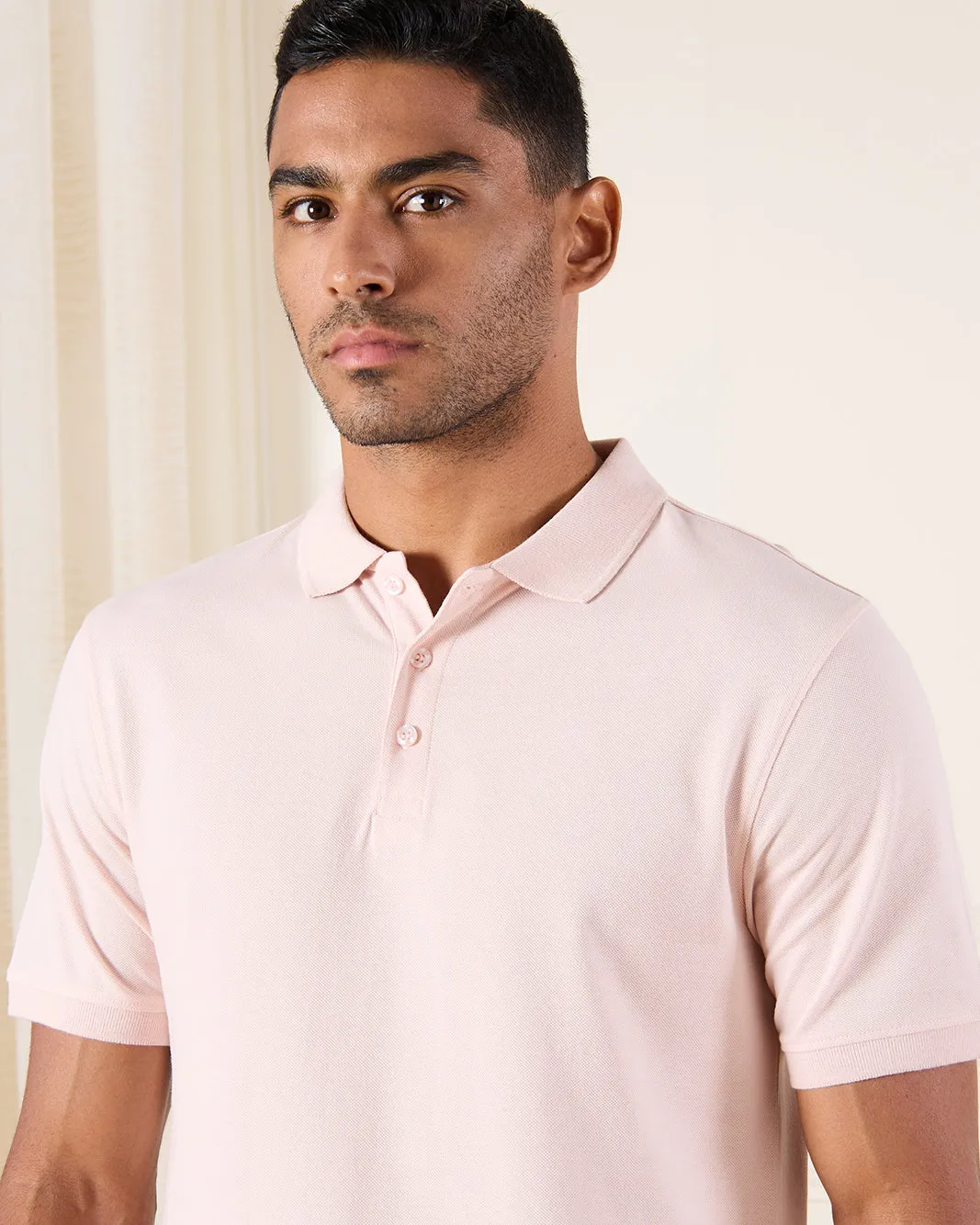Men Pink Basic Polo Shirt sold by Redtag product image thumbnail 4