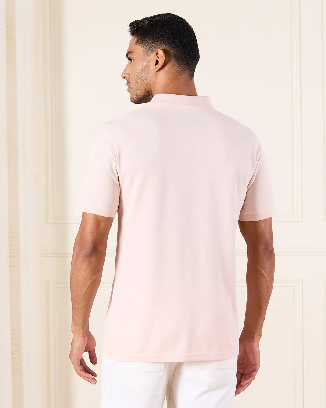 Men Pink Basic Polo Shirt sold by Redtag product image thumbnail 3