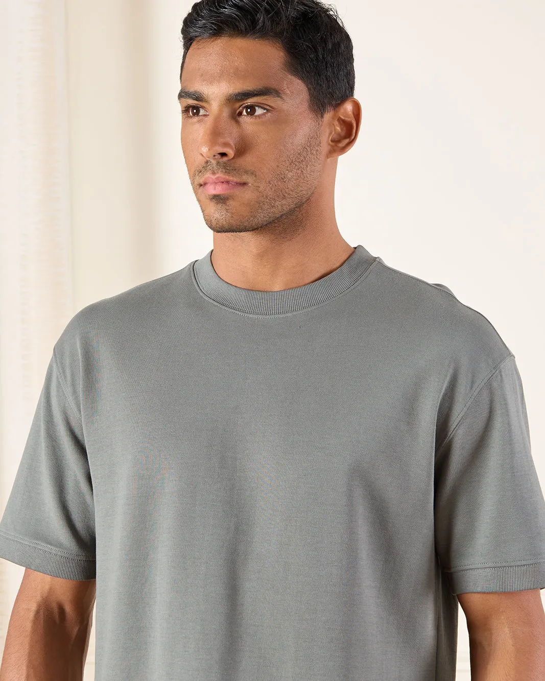 Men Green Lounge T-Shirt sold by Redtag product image thumbnail 4