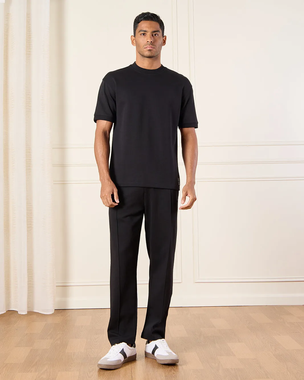 Men Black Lounge T-Shirt sold by Redtag product image thumbnail 2